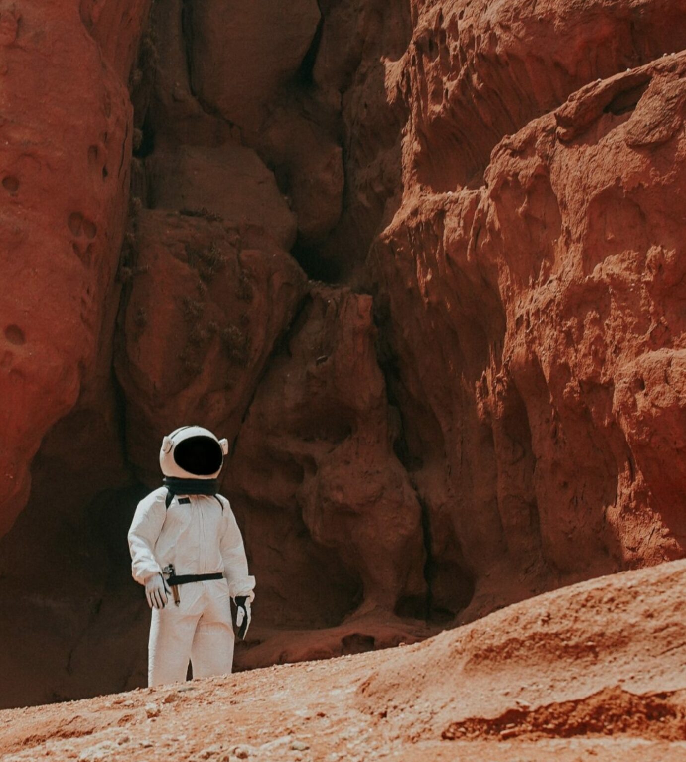 Seeing Space Differently Astronaut on Mars exploring