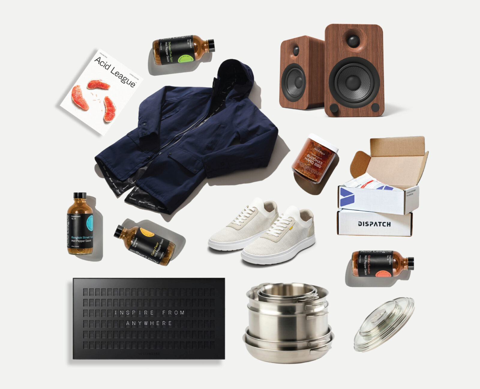 Father's Day Gift Guide Advanced Essentials ENSEMBL CASCA Acid League Vestaboard Kanto Baro Dispatch Coffee