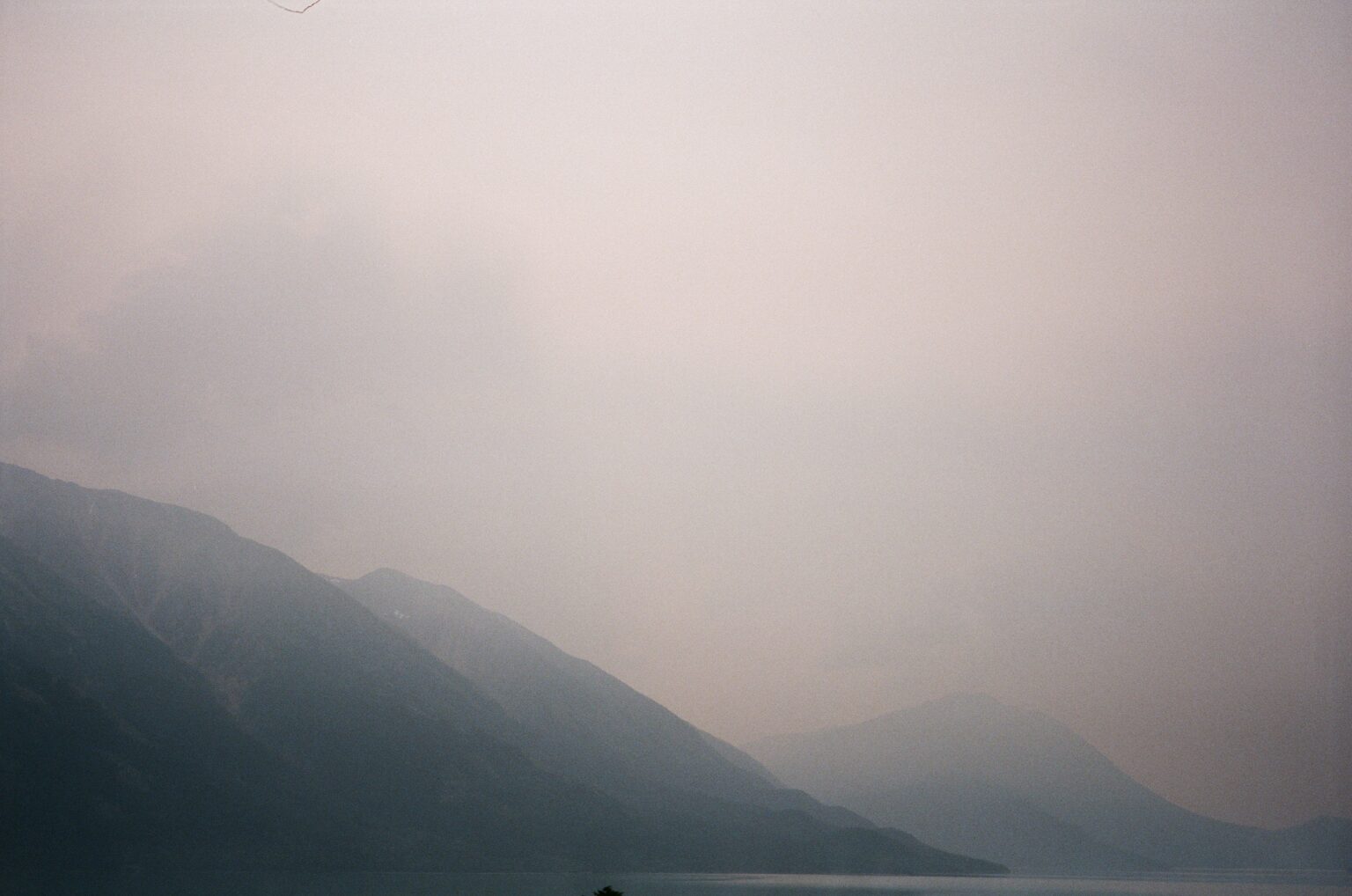 Mountains in fog