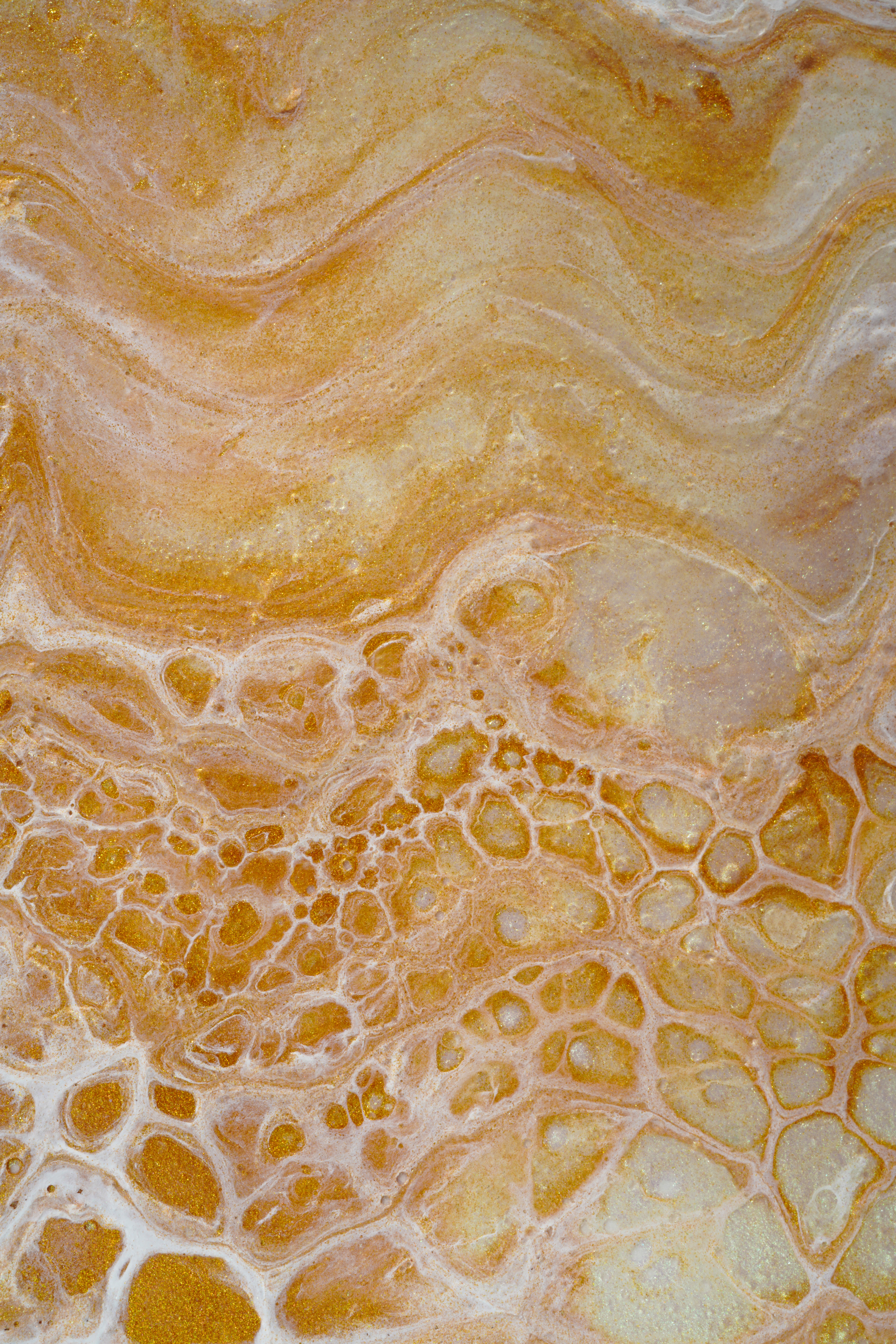 Yellow foam with gradient texture