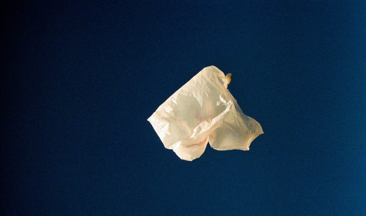 plastic bag floating in wind