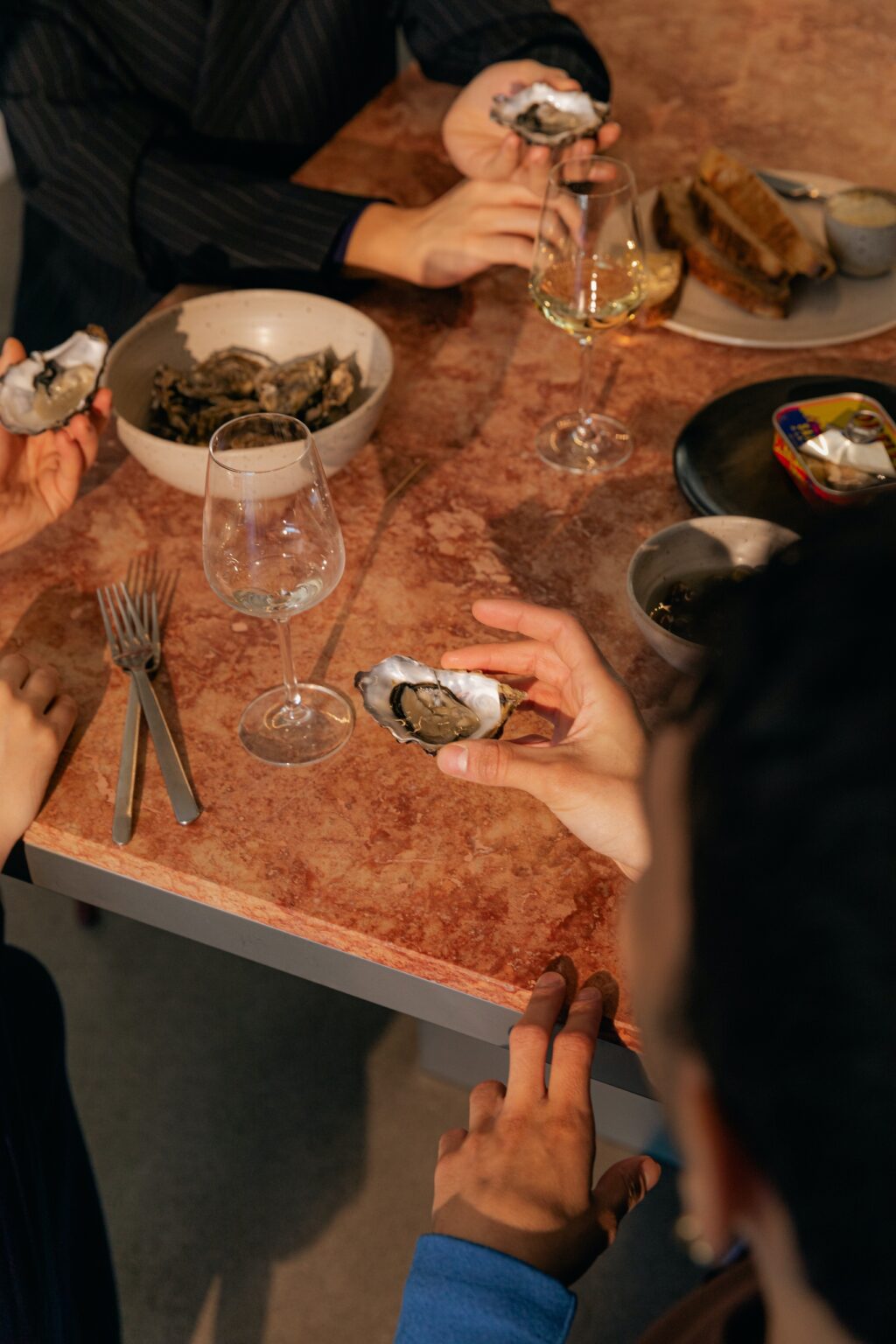 Oysters aphrodisiac at dining table